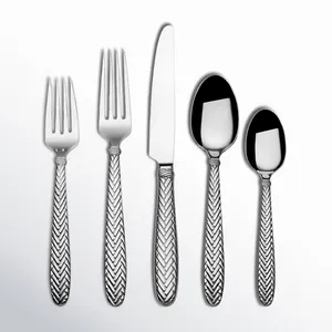 Juego de cubiertos de acero inoxidable con mango esmaltado, juego de cubiertos de acero de alta calidad - Product Image 2