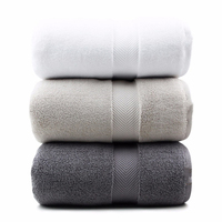 2026 Soft Cotton Woven Bath Towel Set Thick Plush Comfortable Absorbent Eco-Friendly Solid Color Bathroom Towels for Ultimate
