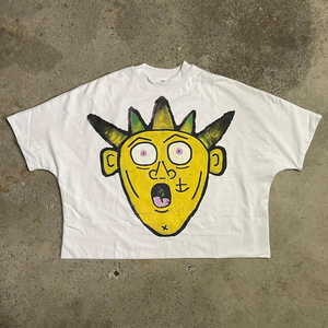 T-shirt court surdimensionné en coton 100% personnalisé en vrac, poids lourd, écologique, manches courtes, tendance pour hommes - Product Image 5