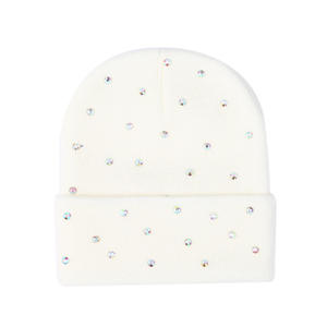 Gorro de Invierno de Punto Personalizado con Cristales Brillantes, Decorado con Pedrería, Elegante, Cálido, Suave y Moderno - Product Image 2