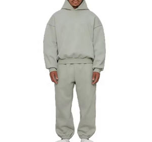 Chándales Personalizados de Alta Calidad para Hombre con Cierre, Lavado Ácido, Estilo Holgado, Pantalones Deportivos Anchos con Hombros Caídos, Diseño de Logotipo Personalizado - Product Image 5