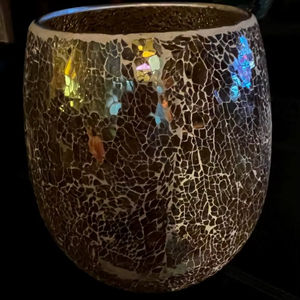 Beautiful Colorful Mosaic Round Small Votive Christmas & Party Decoration Mosaic Tealight <b>Marble</b> Silk Screen Printing <b>Candle</b> Jar - Product Image 1