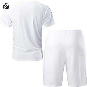 Conjuntos informales de verano para hombre, camiseta de manga corta de Color sólido, pantalones cortos, ropa de calle, trajes de entrenamiento, conjunto de 2 piezas - Product Image 3