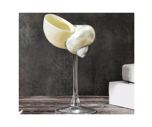 Verre de coquillage du Vietnam fait à la main artistique belle tasse en verre de coquillage naturel montrant l'artisanat inspiré de l'océan - Product Image 4