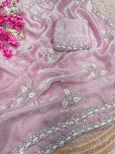 Sari indien en satin de soie, magnifique, dernier cri, élégant, ethnique, chic, pour les fêtes, les mariages, les femmes, très tendance - Product Image 3