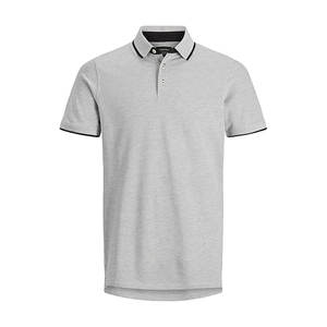 T-shirts Polo en Coton pour Hommes avec Poche, Col et Poignets de Couleur Contrastée, T-shirts Polo en Coton Piqué avec Logo - Product Image 3