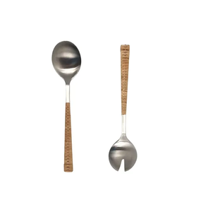 Cuchara personalizada de acero inoxidable, hecha a mano, venta más vendida, cubiertos de ratán, juego de cubiertos para eventos de boda, cuchara al mejor precio - Product Image 1