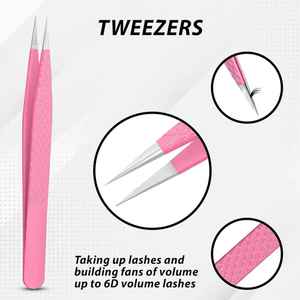 ชุดแหนบต่อขนตาปลายกันแม่เหล็กทำจากสแตนเลสมีความแม่นยำสูง2โลโก้บรรจุภัณฑ์ที่สามารถปรับแต่งได้สำหรับแต่งหน้า - Product Image 2