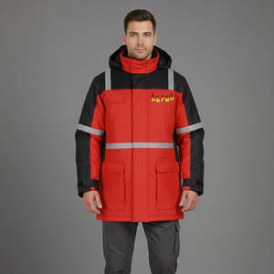 Vestes de travail d'hiver haute visibilité, réfléchissantes, imperméables, rembourrées en coton, vêtements de travail avec norme ANSI classe 1, veste pour homme - Product Image 4