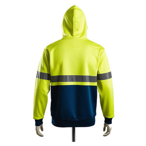 Nueva ropa de trabajo de alta visibilidad sudaderas con capucha invierno cálido cómodo nueva llegada construcción reflectante seguridad sudaderas con capucha hombres - Product Image 3
