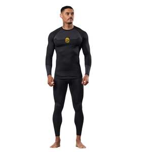 Men Fight Division Cargo Long Sleeve Rash Guard Durable Compression <b>Top</b> for MMA Training Gym and Fitness - Product Image 6