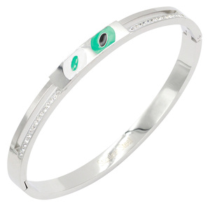 Bracciale blu in acciaio inossidabile placcato oro 6mm di larghezza bracciale blu braccialetti - Product Image 1