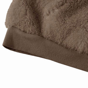 Sudadera con capucha de Sherpa para hombre, ropa deportiva personalizada de Color con bolsillos canguro, de moda, para adultos, venta al por mayor, nuevo diseño - Product Image 4