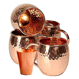 Taza de café personalizada de cobre asequible Tazas de mula de Moscú de cobre de acero inoxidable con asa - Product Image 6