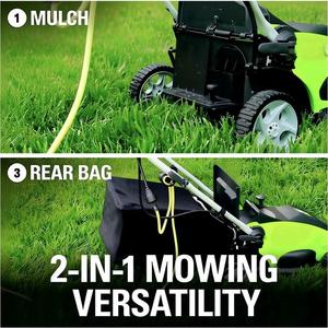 Cortacésped Personal ETimeMaster de 58V MAX y 80 mm - 5.5 HP, Caja de Recolección de Césped de 300 L, Motor de Gasolina, Garantía de 2 Años - Batería/Cargador No Incluidos - Product Image 2