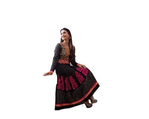 พรีเมี่ยมคุณภาพขายส่งสุภาพสตรีปากีสถานชีฟอง kurti งานมือชีฟอง kurti เย็บปักถักร้อย kurti ชุดแต่งงานชุดเจ้าสาว - Product Image 2