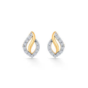 Pendientes de Oro de 14k con Forma de Corazón para Mujer - Alternativa de Diamante de Circonio en Oro Amarillo, Blanco o Rosa - Product Image 3