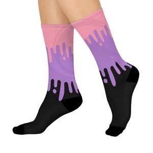 Unisex Fashion Cotton <b>Socks</b> for Men and <b>Women</b> Reverse Weaving Sports Design with Digital Printing Bottom Logo Placement - Product Image 1
