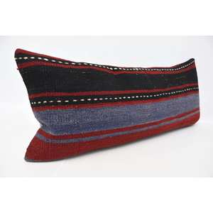 หมอนขนสัตว์โบฮีเมียนลายดอกไม้วินเทจลายดอกไม้สีแดงเข้มตกแต่งหรูหรา16X36นิ้วเน้นตกแต่งสำหรับห้องนั่งเล่นทอ18X18ตาราง - Product Image 3