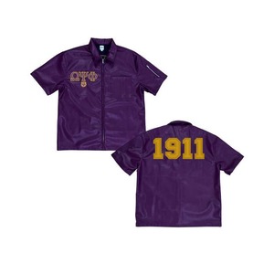 เสื้อเชิ๊ตผู้ชายแบบมีซิปขนาดใหญ่พิเศษเสื้อเชิ๊ตแฟชั่นแขนสั้นพิมพ์ลายสกรีนโลโก้ตามสั่ง - Product Image 3