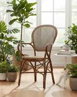 Chaise de salle à manger en rotin durable et écologique, mobilier de jardin extérieur confortable pour hôtels, fermes et salon