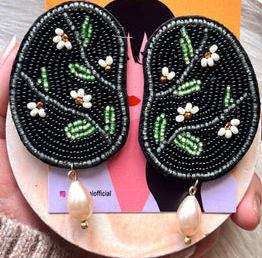 ต่างหูประดับลูกปัดทำมือ ต่างหูประดับลูกปัดหลากหลายแบบ สำหรับผู้หญิง เครื่องประดับงานเทศกาล ราคาดีที่สุด ต่างหูประดับลูกปัด - Product Image 6