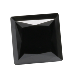 หิน Moissanite หลวมสีดํารูปเจ้าหญิง, หิน Moissanite สีดํารูปทรงแฟนซี Jet Black คุณภาพสูง - Product Image 1
