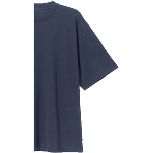 Camiseta Extra Grande para Hombre de Algodón Orgánico 100%, Color Azul Sólido, 340 g/m², con Logotipo Personalizable en Relieve/Bordado de Alta Calidad - Product Image 5