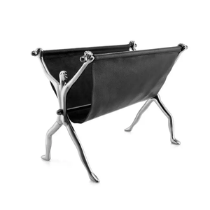 ที่วางนิตยสารดีไซน์ไม่ซ้ําใคร ที่วางนิตยสารหนังและไม้สําหรับโรงแรมและร้านอาหารสํานักงานแบบตั้งโต๊ะในราคาโรงงาน - Product Image 4