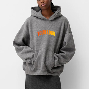 OEM Fabricantes Streetwear Oversized Pullover Hoodie Womens Sudadera con estilo con estampado Puff 100% algodón Térmico Hoody - Product Image 1