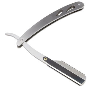 Rasoir en acier inoxydable de qualité supérieure avec manche confortable en plastique et bois offrant une expérience de rasage sûre - Product Image 2