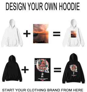 Autumn Oversize Pullover Hoodie High Quality Unisex Knitted Fabric Custom Logo Plus Size Hooded Collar <b>Animal</b> Pattern - Product Image 6