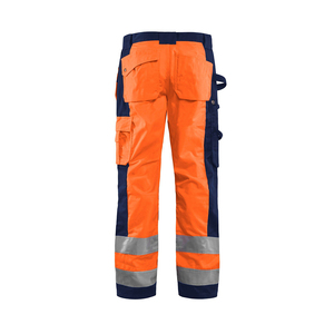 Pantalones de trabajo de construcción de carga de algodón y poliéster con cinta reflectante de seguridad de alta calidad hechos en Pakistán - Product Image 2