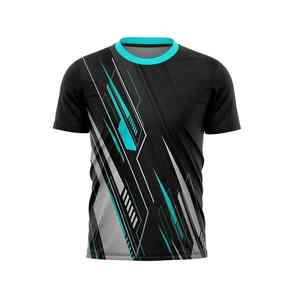 T-shirt personnalisé pour homme, 100% coton/polyester, impression par sublimation, logo, décontracté, respirant, séchage rapide - Product Image 1