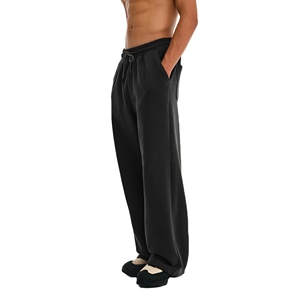 <b>Men's</b> Heavyweight Sweatpants Casual Wear Loose Fit Sweatpants 350G Warm Fleece Elastic Waist Straight <b>Leg</b> <b>Trousers</b> - Product Image 4