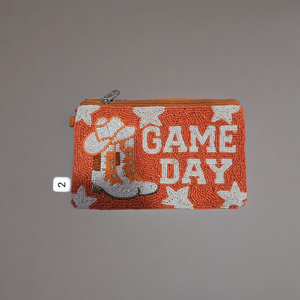 Sac à monnaie en perles avec drapeau américain fait à la main Pochette à paillettes patriotique douce à fermeture éclair pour le 4 juillet Mini pochette pour carte de rangement - Product Image 5