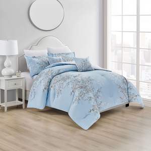 Aurelius | Juego de edredón 8 piezas, King, 260x240 cm, cian, juego de edredón de lujo para todas las estaciones - Product Image 1