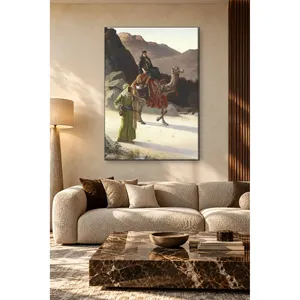 Fida Rudolph Ernst Voyage en chameau à travers un col désertique Impression sur toile - Product Image 2