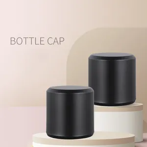 Nouveau produit Logo personnalisé de luxe Plastique noir ABS PP bouchon de parfum pour bouteille de parfum en verre