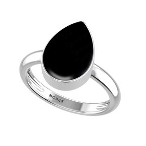 925 Sterling Silver High Finish GDTC Certified <b>Ring</b> Bezel Setting <b>Black</b> <b>Onyx</b> Gemstone Mix Shapes Classic Wedding Party Trendy - Product Image 4