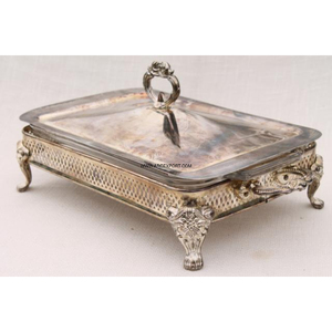 Soporte de Metal, calentador de comida de diseñador, cena de fiesta de boda, plato de frotamiento, vajilla de acabado brillante dorado, plato de frotamiento para Buffet - Product Image 2