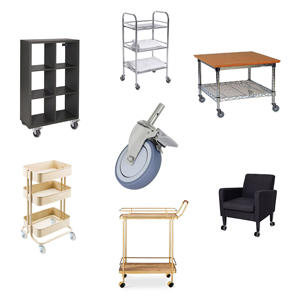 Roue pivotante verrouillable de 5 pouces en acier inoxydable 304 avec tige ronde et frein, bande de roulement en caoutchouc TPR pour chariot médical et lit - Product Image 5