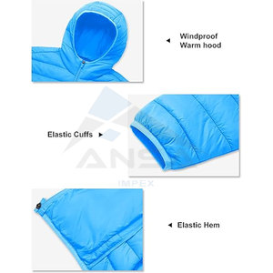Chaqueta acolchada para exteriores para hombre, Abrigo acolchado resistente al agua a prueba de viento con capucha, proveedor a granel OEM con opciones de diseño personalizado para hombre - Product Image 6