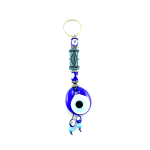 Llavero con Mosquetón DAFNI BIG PAZAR con Cuentas de Ojo Turco - Diseño 3D de Aleación de Moda con Puntas Esmaltadas Únicas e Impresión en Relieve - Product Image 2