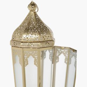 Modern Gold Moroccan Decorative Metal & Glass Elegant Handmade Candle <b>Lanterns</b> Home Garden Lighting Direct Factory Supply <b>Tall</b> - Product Image 2