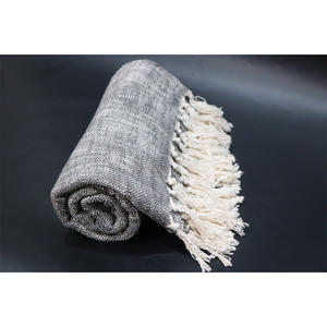 100% Cotton Eco-friendly Baby Cotton Solid Color Lightweight Soft Throw <b>Blanket</b> Throw <b>Blanket</b> With - Product Image 4