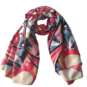 Pañuelo Largo Cuadrado de Chifón con Estampado Floral, Bandana Fluida, Protección Solar, Envoltura para el Cuello, Chal Formal, Accesorio Usable en las Cuatro Estaciones - Product Image 1
