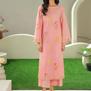 Costume Shalwar Kameez imprimé 2 pièces pour femmes Nouveau design Casual Manches longues Léger Séchage rapide Vêtements indiens et pakistanais - Product Image 1