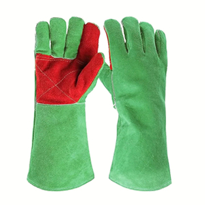Meilleure vente Design personnalisé gants de sécurité en cuir de vache Double protection pour le soudage au travail ignifuge anti-coupure de haute qualité - Product Image 1