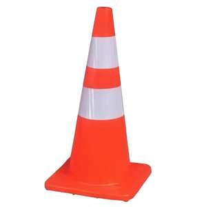 Ucuz 66cm 1.4kg PVC esnek güvenlik güvenlik yolu trafik konisi - Product Image 1